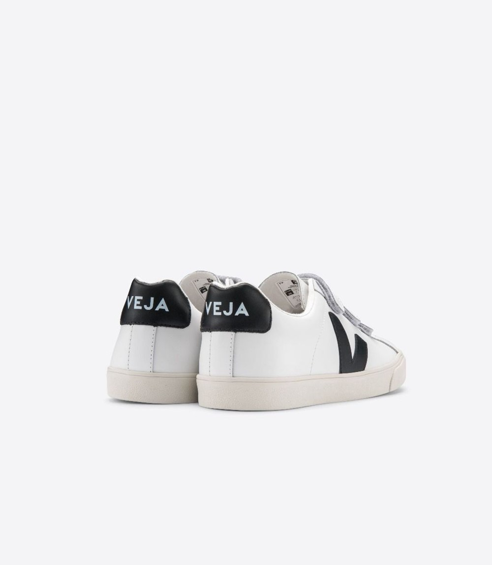 Veja Sneakers Dam - 3-Lock Läder - Vita/Nigga - 486715-AJM